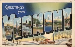 Greetings from Vermont Postcard