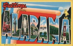 Greetings from Alabama Postcard