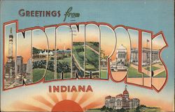 Greetings from Indianapolis Postcard