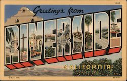 Greetings from Riverside California Postcard Postcard Postcard