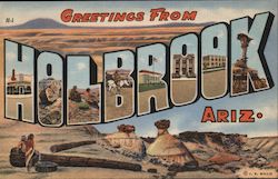 Greetings from Holbrook Arizona Postcard Postcard Postcard