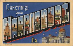 Greetings from Harrisburg Pennsylvania Postcard Postcard Postcard