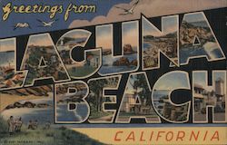 Greetings from Laguna Beach California Postcard Postcard Postcard