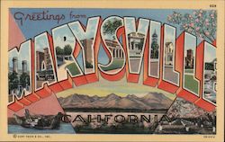 Greetings from Marysville California Postcard Postcard Postcard