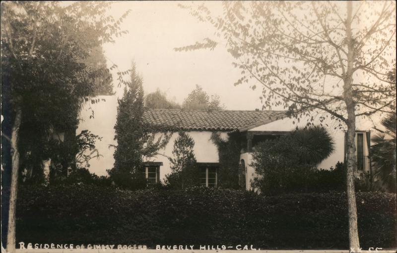 Residence of Ginger Rogers Beverly Hills California