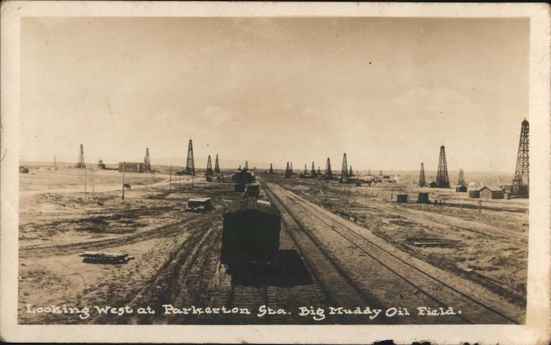Looking West at Parkerton Station and Big Muddy Oil Field Glenrock Wyoming
