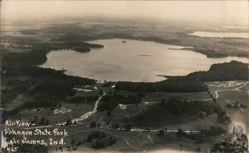 Air View Pokagon State Park Lake James Indiana