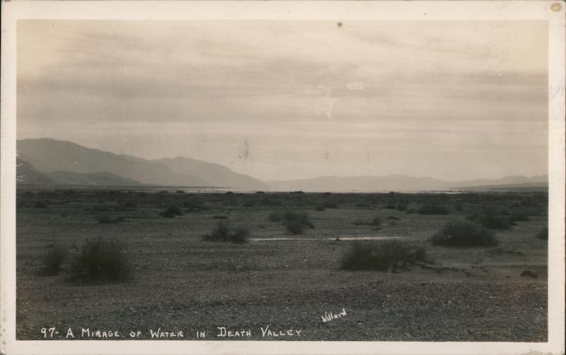 A Mirage of Water in Death Valley California Willard