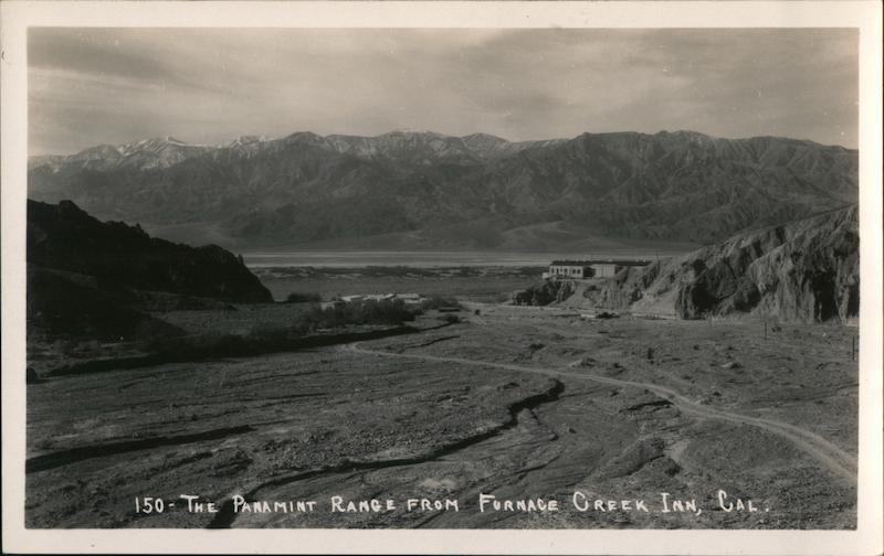 The Paramint Range from Furnace Creek Inn Death Valley California