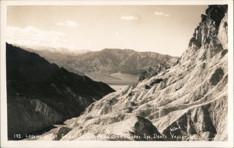 Looking out of Golden Canyon, near Furnace Inn, Death Valley, California