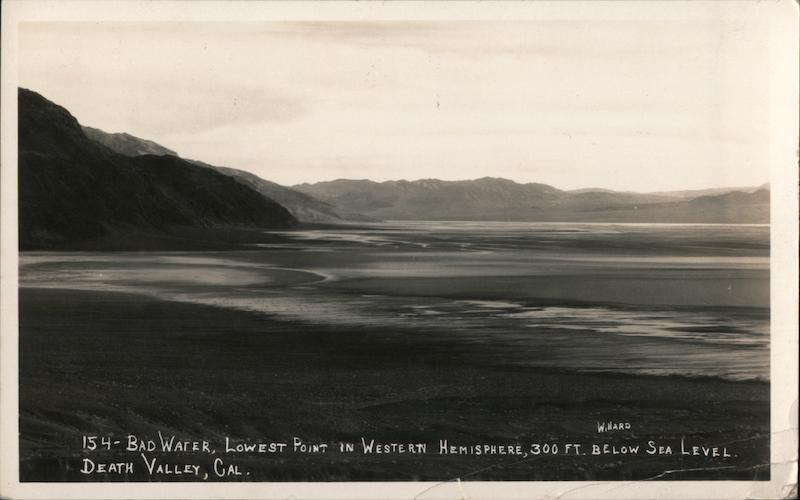 Bad Water Lowest Point in Western Hemisphere 300 Ft. Below Sea Level Death Valley California