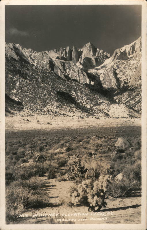 Mt. Whitney Elevation 14502 Feet Mount Whitney California