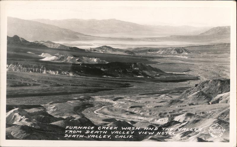 Furnace Creek Wash and The Valley from Death Valley Inn Hotel California