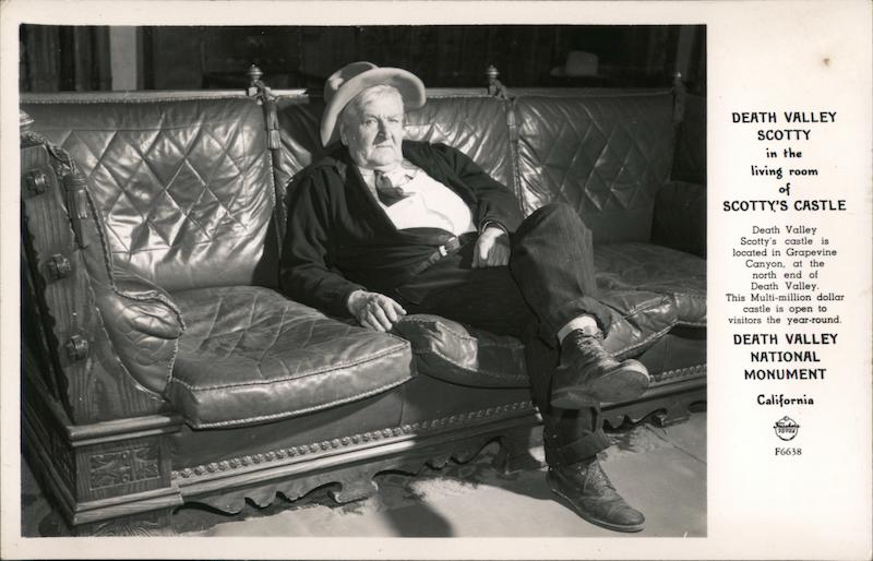 Death Valley Scotty in the living room of Scotty's Castle California