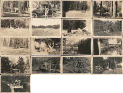 Lot of 17 Snapshots: Yosemite Valley Camping c1920 California Original Photograph Original Photograph Original Photograph