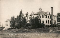 Orphan's Home, Lake Park, Minn Postcard