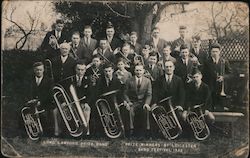 Long Lawford Prize Band, Prize winners at Leicester Band Festival 1932 Postcard