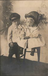 Two Small Children Postcard