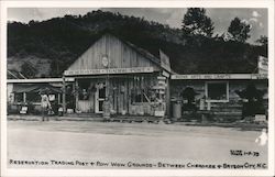 Reservation Trading Post & Pow Wow Grounds Between Cherokee & Bryson City Postcard