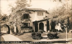 Oliver Hardy's Home Postcard