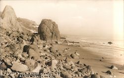 Castle Rock and Beach at Low Tide Postcard