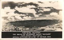 Meteor Crater The Grave of Arizona's Giant Meteor Postcard