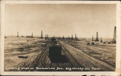 Looking West at Parkerton Station and Big Muddy Oil Field Postcard