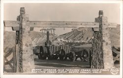Borax Wagons and Furnace Creek Inn from Furnace Creek Camp Postcard