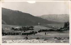 Easter Sunrise Services in the "Easter Bowl" Among the Sand Dunes Postcard