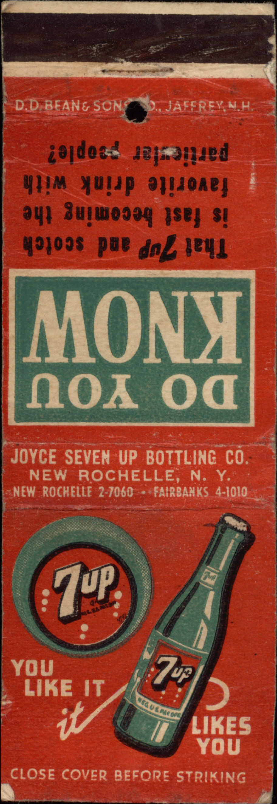 Joyce Seven Up Bottling CO 7up