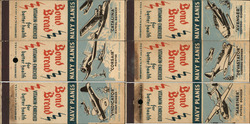 Set of 6: Bond Bread / Navy Planes Advertising Matchbook Cover Matchbook Cover Matchbook Cover