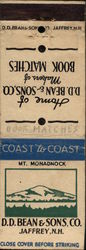 D.D. Bean & Sons, Co Matchbook Cover