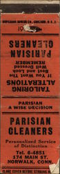 Parisian Cleaners Matchbook Cover