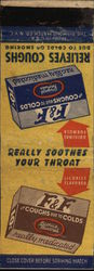F & F Original Formula, Relieves Coughs Matchbook Cover