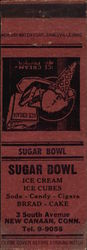 Sugar Bowl Ice Cream New Canaan, CT Restaurants Matchbook Cover Matchbook Cover Matchbook Cover