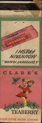 Clark’s Teabury Chewing Gum Matchbook Cover
