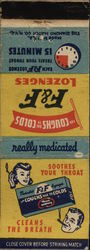 F & F Lozenges Matchbook Cover