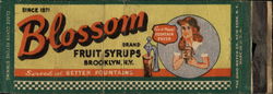 Blossom Brand Fruit Syrups Brooklyn, NY Advertising Matchbook Cover Matchbook Cover Matchbook Cover