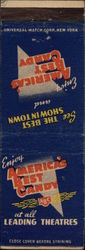 Enjoy America's Best Candy New York, NY Advertising Matchbook Cover Matchbook Cover Matchbook Cover