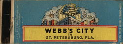 Webb's City St. Petersburg, FL Advertising Matchbook Cover Matchbook Cover Matchbook Cover