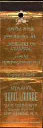 Steward's Boro Lounge Matchbook Cover