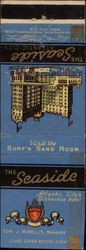 The Seaside Hotel Atlantic City, NJ Hotels & Motels Matchbook Cover Matchbook Cover Matchbook Cover