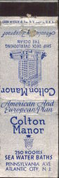 Colton Manor Matchbook Cover