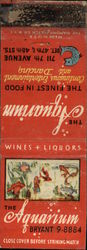 The Aquarium - The Finest in Food Matchbook Cover