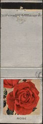 Rose (Coral Rose Depicted) Matchbook Cover