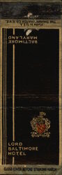 Lord Baltimore Hotel Matchbook Cover