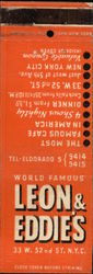 Leon & Eddies Matchbook Cover