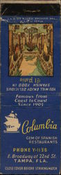 Columbia Restaurant Matchbook Cover