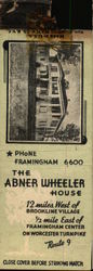 Abner Wheeler House Matchbook Cover