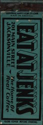 Jenks Jacksonville, FL Restaurants Matchbook Cover Matchbook Cover Matchbook Cover